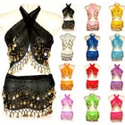 Belly Dance Hip Scarf Skirt Wrap Dancing Costume Noisy Coin Belt Waist Chain Lot