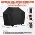 Unicook 50  Heavy Duty Waterproof Bbq Grill Cover For 2-3 Burner Gas Grills