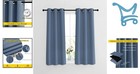 Blackout Curtains Fabric 2 Panels Set 37x48 Inches Window Insulated For Home