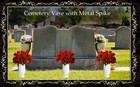 Cemetery Vase For Grave Decorats With Metal Spike Headstones Flower