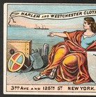Map Harlem   Westchester Clothing New York Patriotic Eagle Ship Trade Card  J us