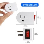Grounded Outlet With On Off Switch  3 Pack   Single Power Adapter Outlet 15a 187
