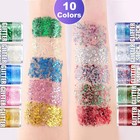 10 Pcs Body Glitter Stick Set  Shimmer Face Hair Glitter Makeup For Women
