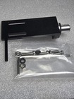 New   Azimuth Adjust Headshell Black Aluminum   Hardware Silver Wires 1 Pin   
