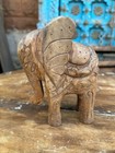 1900   s Antique Rare Old Wooden Hand Carved Beautiful Elephant Decor Figure