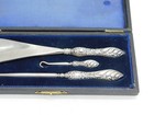 Victorian Boxed Sterling Silver Handled Sewing Set Antique 1898 Birmingham