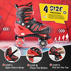 Sulifeel Adjustable Kids Roller Skates For Small - Little Kid  A Spider Red