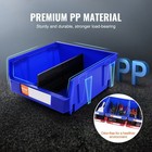 6 Pack Plastic Stackable Storage Bins 11x11x5 Inch Hanging Organizer Blue Red