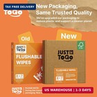 Flushable Wipes Travel Size  Pocket Packs  Unscented  56 Ct   