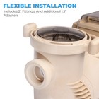 Xtremepowerus 3hp Swimming Pool Pump Variable Speed Inground Pool 1 5 2  Adapter