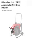 Milwaukee 47-53-2816 Cable Drive Assembly For M18 Drum Machine