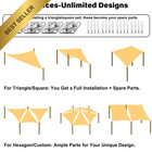 80 Pcs 5 Inch Shade Sail Hardware Kit 304 Stainless Steel For Rectangle Triangle