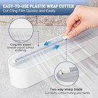 Magnetic Refillable Plastic Wrap Dispenser With Cutter  14 8 X 2 7 X 3 4 Inch 