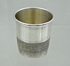 Antique Sterling Silver Cup Beaker In Form Of Thimble Sewing Related Novelty