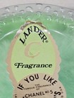 Vintage Landers Perfumed Powder Box W  Puff  2 5  Tall X 5 5  Diameter 