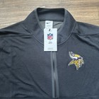 Nwt Nike Minnesota Vikings Nfl Team Apparel 1 2 Zip Black Pullover Mens Size Xl