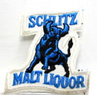 Vintage Schlitz Malt Liquor Jacket Patch Milwaukee Wisconsin Bull Logo Brewery