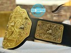 Big Gold World Heavyweight Championship Title Belt Replica Adult 4mm Brass Black