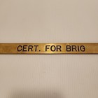 Brass Navy Ship Plaque  cert For Brig  Nautical Sign