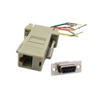 8x Db9 9-pin Rs232 Serial Port Female To Rj45 8p8c Network Modular Adapter Ivory