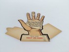Vtg San Cura Ointment Medicine Cardboard Hand Sign Cuts Burns Pimples Piles