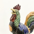 Vintage Italian Rooster Farmhouse Rustic Cottage Tuscan Majolica Decor Statue