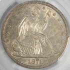 1871-s Seated Liberty Half Dollar   Nice Original Pcgs Au53 