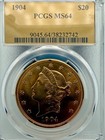1904 Liberty Head Double Eagle Gold  20 Ms64 Pcgs 38232742 Video
