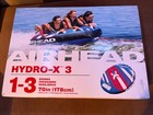 Airhead Hydro-x 3 Inflatable 1-3 Rider Boat Towable Water Tube 70-in     Blue