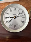 Brass Chelsea Presidential Style Mantel Quartz Clock On Wooden Stand