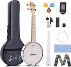 Banjolele 4 String Banjo Ukulele Concert Size 23 Inch  Closed Solid Wood Back  B