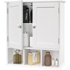 Wall Mounted Bathroom Cabinet Adjustable Shelf Storage Organizer Medicine Holder