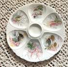 Mid Century Limoges France  French  ceramic  porcelain  Oyster Plate Pre-owned