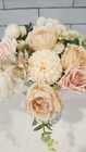 24 Artificial Flowers Mixed Lot Used For Wedding Pink Champagne Bouquet Floral