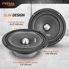 2x Prv Audio 8  Shallow Midrange Bullet Speakers 8mr400b-4 Slim 4 Ohms 800w 