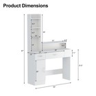 Barber Salon Station W  Shelfhair Styling Beauty Cabinet Spa Equipment White