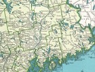 1947 Antique Maine State Map Vintage Map Of Maine Gallery Wall Decor 2810