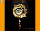 Luxury Jewellery Woman Jewel Necklace Pendant Honey Bee Nest Magic Eye Jewelry