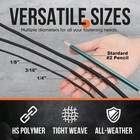 Marine Grade Heavy Duty Bungee Cord Roll With 12 Hooks 12 Bungee Balls- Black   