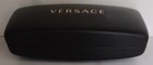 Versace Black Hard Case Leather Covered Flip Top With Velvet Lining Strong Hinge