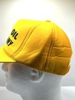 Vtg  Old School Hat Trucker Cap Snapback adj  Yellow Osfa Fryer Oil Co 