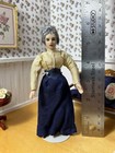 Vintage Artisan Miniature Dollhouse Porcelain Woman Doll 1 12 Scale