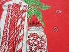 Vintage Vera Neumann Linen Kitchen Hand Tea Towel Christmas Candy