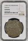 Atocha Shipwreck  1622  Potosi Bolivia Silver Cob 8 Reales Ngc Slab Fisher Coa