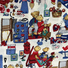 Teddies Collection Rose   Hubble Teddy Bear Nursery Toys Fabric 32  X 42  Cotton