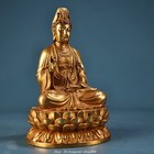 6 6 old Tibet Bronze Gilt Kwan-yin Guan Yin Boddhisattva Goddess Buddha Statue