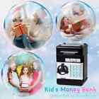 Kids Atm Savings Bank- Electronic Coin And Cash Coin Bank-plastic Black