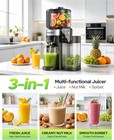100 Oz Cold Press Slow Juicer Machine 6 5  Extra Wide Chute 3-in-1 Smart Touch