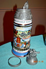 Antique Regimental Military Artillery German Beer Stein  Screw Off Cannon Lid