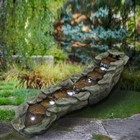 Outdoor Rock Water Fountain With Led Lights  River Stream Waterfall Fountains